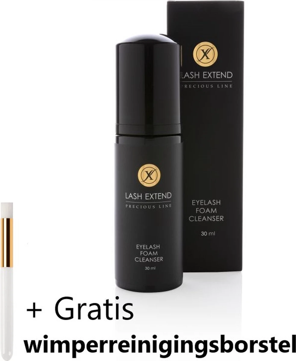 Lash Extend - Foam Cleanser - 30 Ml - Wimper Shampoo NU Met Wimper Reinigingsborstel - Lash Foam Shampoo - Lash Soap - Wimper Zeep - Cleanser For Eyelashes - Wimper Schuim - Wimper Reiniging- Olievrij 1 Lash Extend - Foam Cleanser - 30 Ml - Wimper Shampoo NU Met Wimper Reinigingsborstel - Lash Foam Shampoo - Lash Soap - Wimper Zeep - Cleanser For Eyelashes - Wimper Schuim - Wimper Reiniging- Olievrij