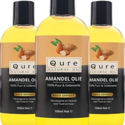 Amandelolie 100ml | 100% Puur & Onbewerkt | Koudgeperste Zoete Amandel Olie Voor Haar, Huid En Lichaam -Zacht Huid Verkoop 991x1200 1